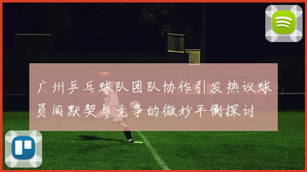 广州乒乓球队团队协作引发热议球员间默契与竞争的微妙平衡探讨